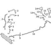 Mercedes Engine Coolant Hose - Genuine Mercedes 2225010001