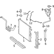 Mercedes Engine Coolant Overflow Hose - Genuine Mercedes 2225014300