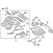 Mercedes Battery Hold Down Frame - Genuine Mercedes 2576100300