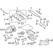Mercedes Deck Lid Latch Cover - Genuine Mercedes 21269000079051