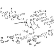 Mercedes Exhaust Muffler Bracket - Genuine Mercedes 2114923141