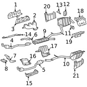 Mercedes Catalytic Converter Bracket - Genuine Mercedes 2114923641