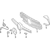 Mercedes Grille - Genuine Mercedes 2578852502