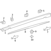 Mercedes Rocker Panel Molding Clip - Genuine Mercedes 2126980114