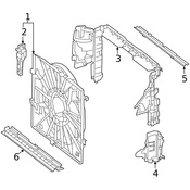 Mercedes Radiator Support Air Duct - Genuine Mercedes 2225052730