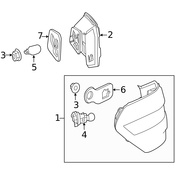 Mercedes Back Up Light Assembly - Genuine Mercedes 2128201064