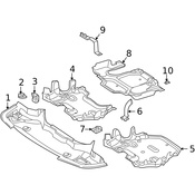 Mercedes Radiator Support Splash Shield Bracket - Genuine Mercedes 2115200241