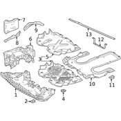 Mercedes Radiator Support Splash Shield - Genuine Mercedes 222520320064