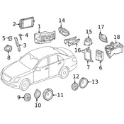 Mercedes Speaker -  Genuine Mercedes 2128203502