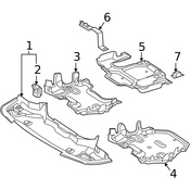 Mercedes Radiator Support Splash Shield -  Genuine Mercedes 2115203923