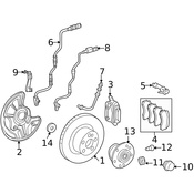 Mercedes Disc Brake Pad Wear Sensor Cable -  Genuine Mercedes 211540000864