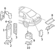 Mercedes Engine Control Module Bracket - Genuine Mercedes 2115457940