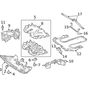 Mercedes Radiator Support Splash Shield Bracket - Genuine Mercedes 2225240540
