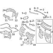 Mercedes Cowl Panel - Genuine Mercedes 2116260055