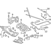 Mercedes Radiator Support Splash Shield - Genuine Mercedes 2225240925