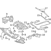 Mercedes Radiator Support Splash Shield - Genuine Mercedes 2225242700