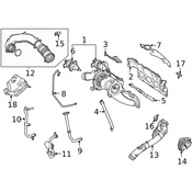 Mercedes Turbocharger Bracket - Genuine Mercedes 2600960000