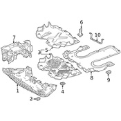 Mercedes Radiator Support Splash Shield - Genuine Mercedes 2225242900