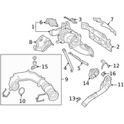 Mercedes Turbocharger Bracket - Genuine Mercedes 2600960100