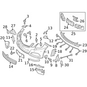 Mercedes License Plate Bracket - Genuine Mercedes 2128851081
