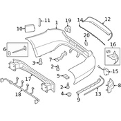 Mercedes Bumper Cover Bracket - Genuine Mercedes 2128852214