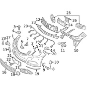 Mercedes Bumper Cover Reinforcement -  Genuine Mercedes 2128852965