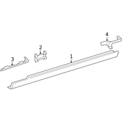 Mercedes Rocker Panel Molding Seal - Genuine Mercedes 2116981098