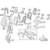 Mercedes Seat Heater Pad -  Genuine Mercedes 2129064002