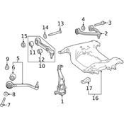 Mercedes Suspension Subframe Reinforcement Bracket -  Genuine Mercedes 2226261431