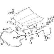 Mercedes Hood Insulation Pad - Genuine Mercedes 2226820126