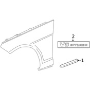 Mercedes Fender Emblem -  Genuine Mercedes 2228171615
