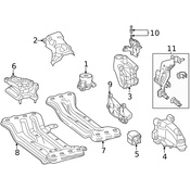 Mercedes Engine Mount Bracket - Genuine Mercedes 2642231800