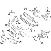 Mercedes License Plate Bracket - Genuine Mercedes 2228805101