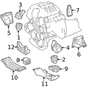 Mercedes Engine Mount Bracket - Genuine Mercedes 2722230904