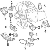 Mercedes Engine Support Bracket - Genuine Mercedes 2722232104