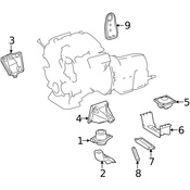 Mercedes Engine Mount Bracket  - Genuine Mercedes 2722234104