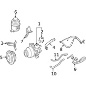 Mercedes Power Steering Pump Bracket - Genuine Mercedes 2732360040