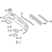 Mercedes Bumper Trim - Genuine Mercedes 2228853100
