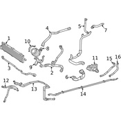 Mercedes Radiator Coolant Hose - Genuine Mercedes 2135010882
