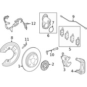 Mercedes Brake Dust Shield -  Genuine Mercedes 2234231100