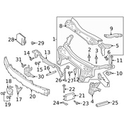 Mercedes Radiator Support Air Duct - Genuine Mercedes 2135051600