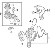 Mercedes Engine Coolant Outlet Flange - Genuine Mercedes 2752000552