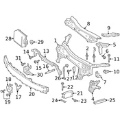 Mercedes Radiator Support Panel Brace - Genuine Mercedes 2136202700