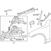 Mercedes Suspension Strut Brace -  Genuine Mercedes 213628012464