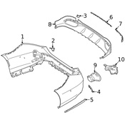 Mercedes Bumper Trim - Genuine Mercedes 2238851403