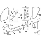 Mercedes Door Seal - Genuine Mercedes 21369702519G44
