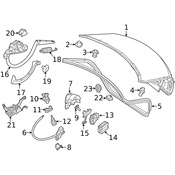 Mercedes Deck Lid Seal - Genuine Mercedes 2137508000