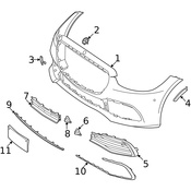 Mercedes Grille - Genuine Mercedes 2238855603