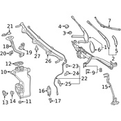 Mercedes Windshield Wiper Arm - Genuine Mercedes 2138205302