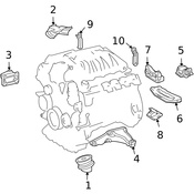 Mercedes Engine Mount Heat Shield - Genuine Mercedes 2302420034